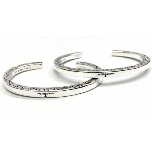 Bird silver couple bangle