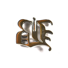 B old english fonts silver pendant