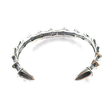 Bone silver bangle