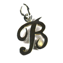 B silver pendant with 18K gold plating