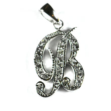 B silver pendant with 18K gold plating