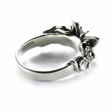 Butterfly silver ring with marcasite