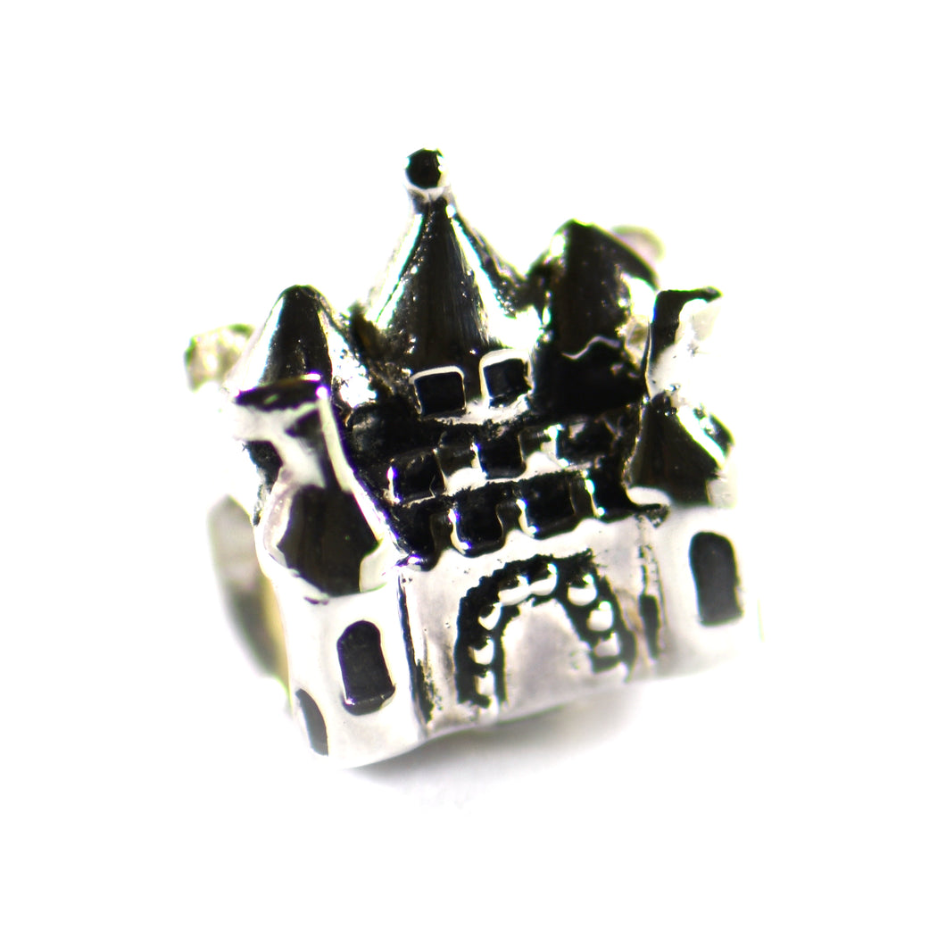 Castle silver beads