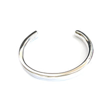 Circle & square silver couple bangle