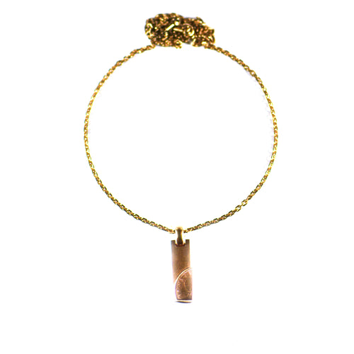 Coins pattern silver necklace with pink gold plating