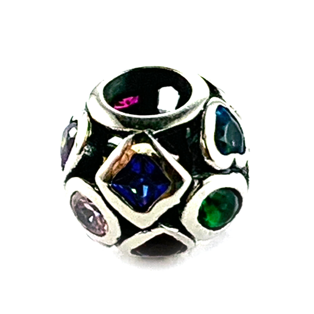 Color ball silver beads