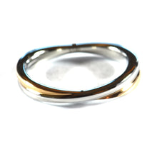 Stainless steel couple ring with black & pink gold plating