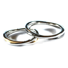 Stainless steel couple ring with black & pink gold plating