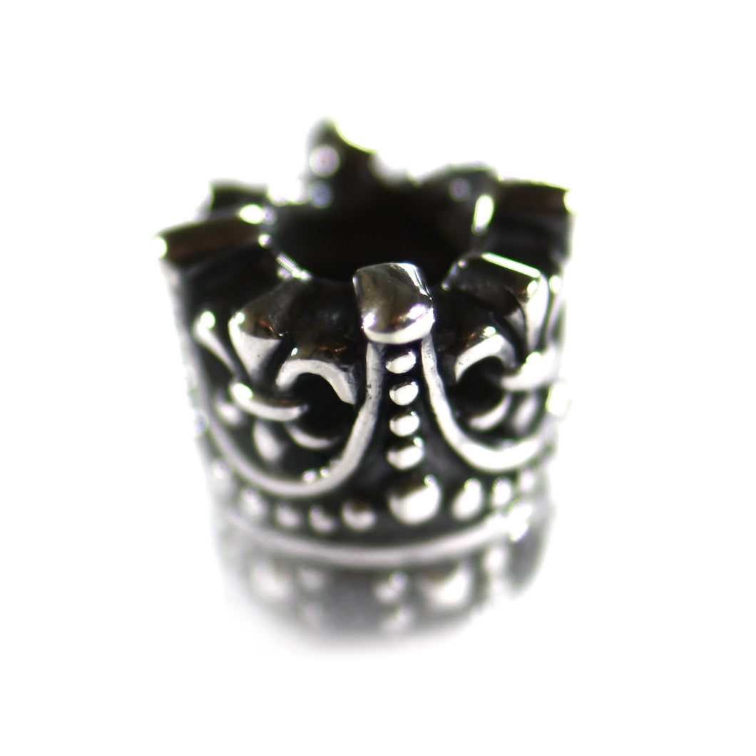 Crown silver beads