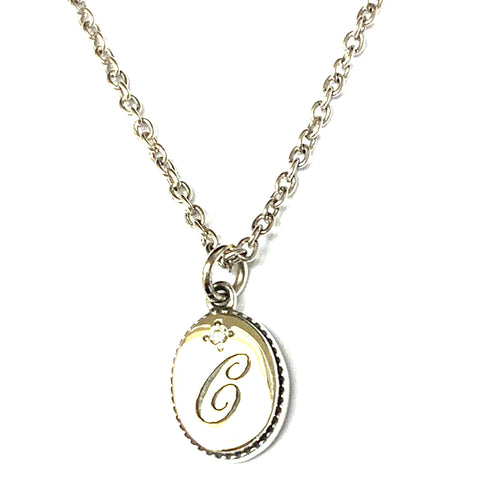 C silver necklace