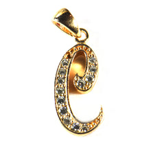 C silver pendant with 18K gold plating