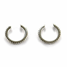 Cuff silver earring with CZ