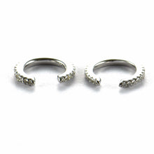 Cuff silver earring with CZ