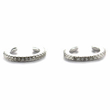 Cuff silver earring with CZ