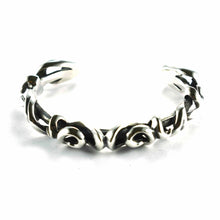 Thorns pattern & punk style with oxidize silver bangle