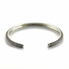 Silver bangle with marcasite