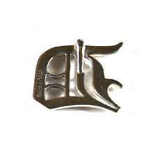 D old english fonts  silver pendant