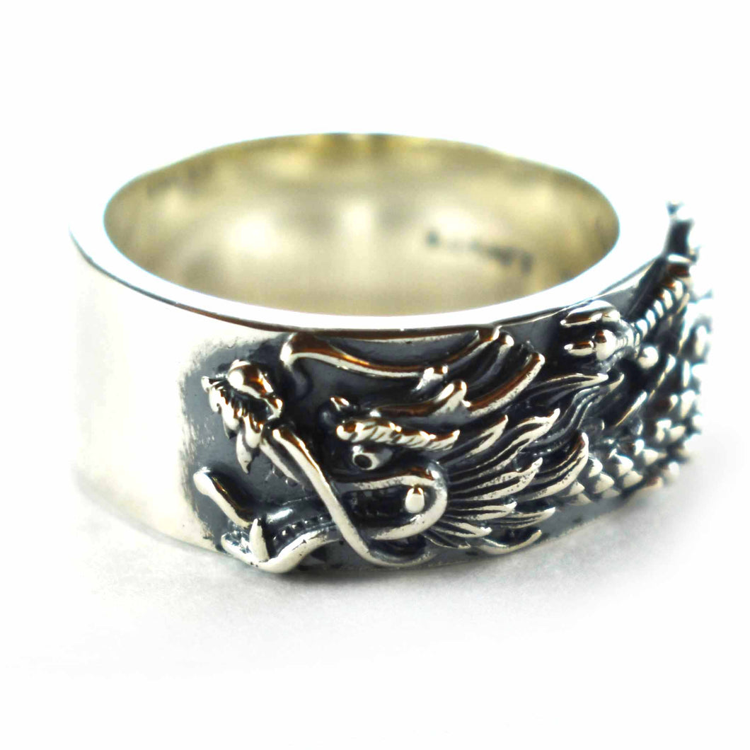 Dragon silver ring