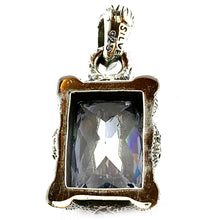 Dragon claw silver pendant with black CZ