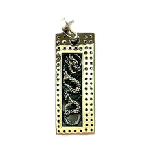 Dragon silver pendant with white CZ