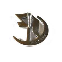 E old english fonts silver pendant