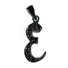 E silver pendant with 18K gold plating