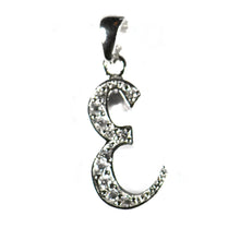 E silver pendant with 18K gold plating