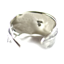 Feather silver ring