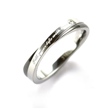 Fill your life with love stainless steel couple ring