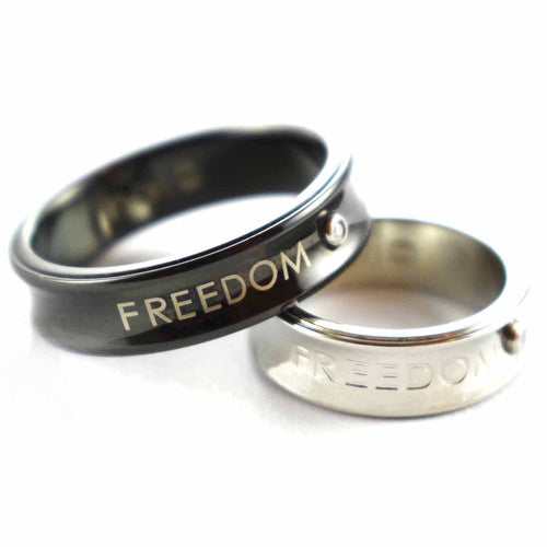 Freedom stainless steel couple ring