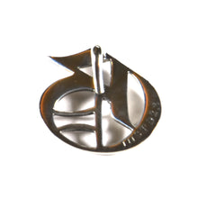 G old english fonts silver pendant