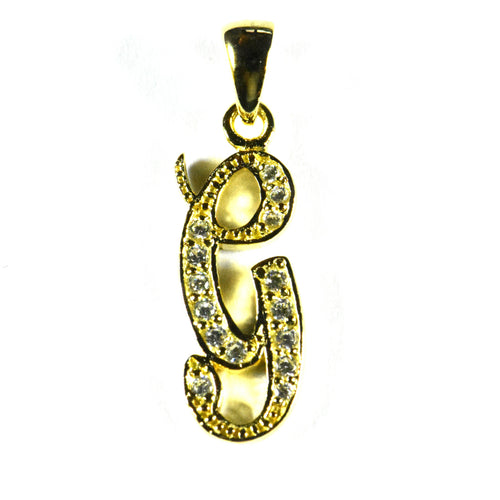 G silver pendant with 18K gold plating