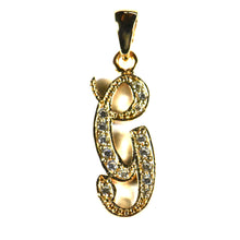 G silver pendant with 18K gold plating