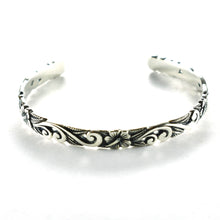Hawaii pattern silver couple bangle