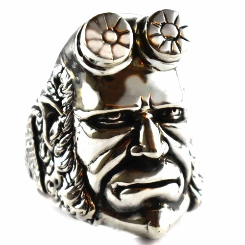 Hell boy silver ring