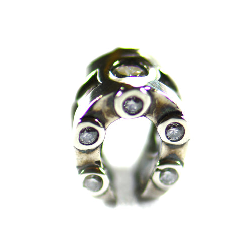 Horseshoes silver beads