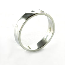 Hummer pattern silver couple ring