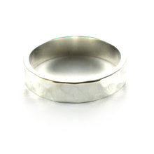 Hummer pattern silver couple ring