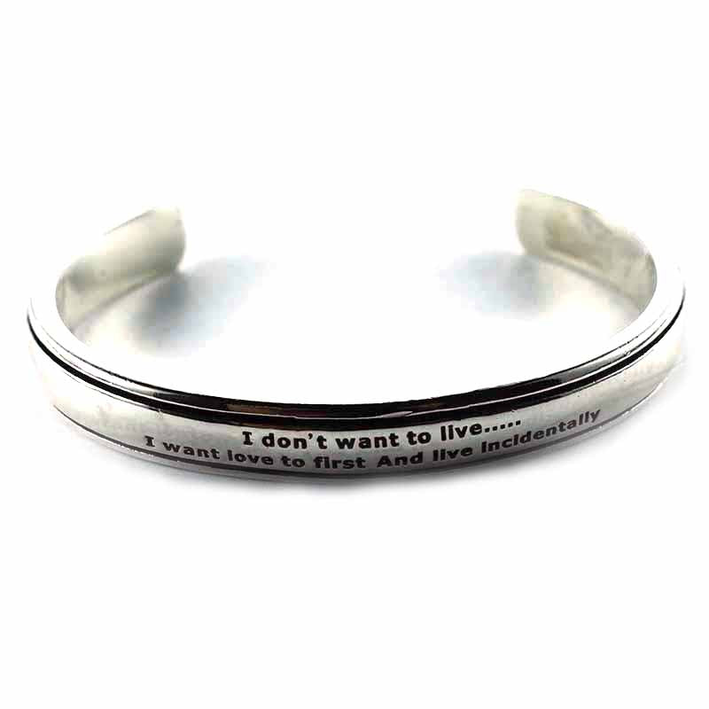 I don't want to live.....silver bangle