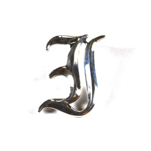 I old english fonts silver pendant