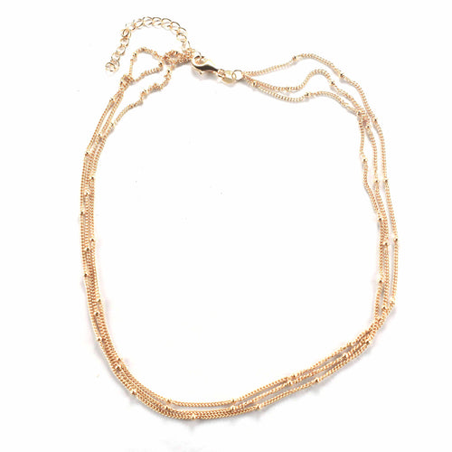 Italy style ball pattern silver necklace with pink gold plating