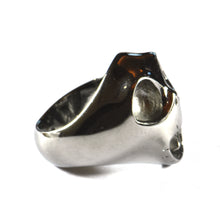 Jack silver ring with black rhodium plating