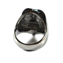 Jack silver ring with black rhodium plating