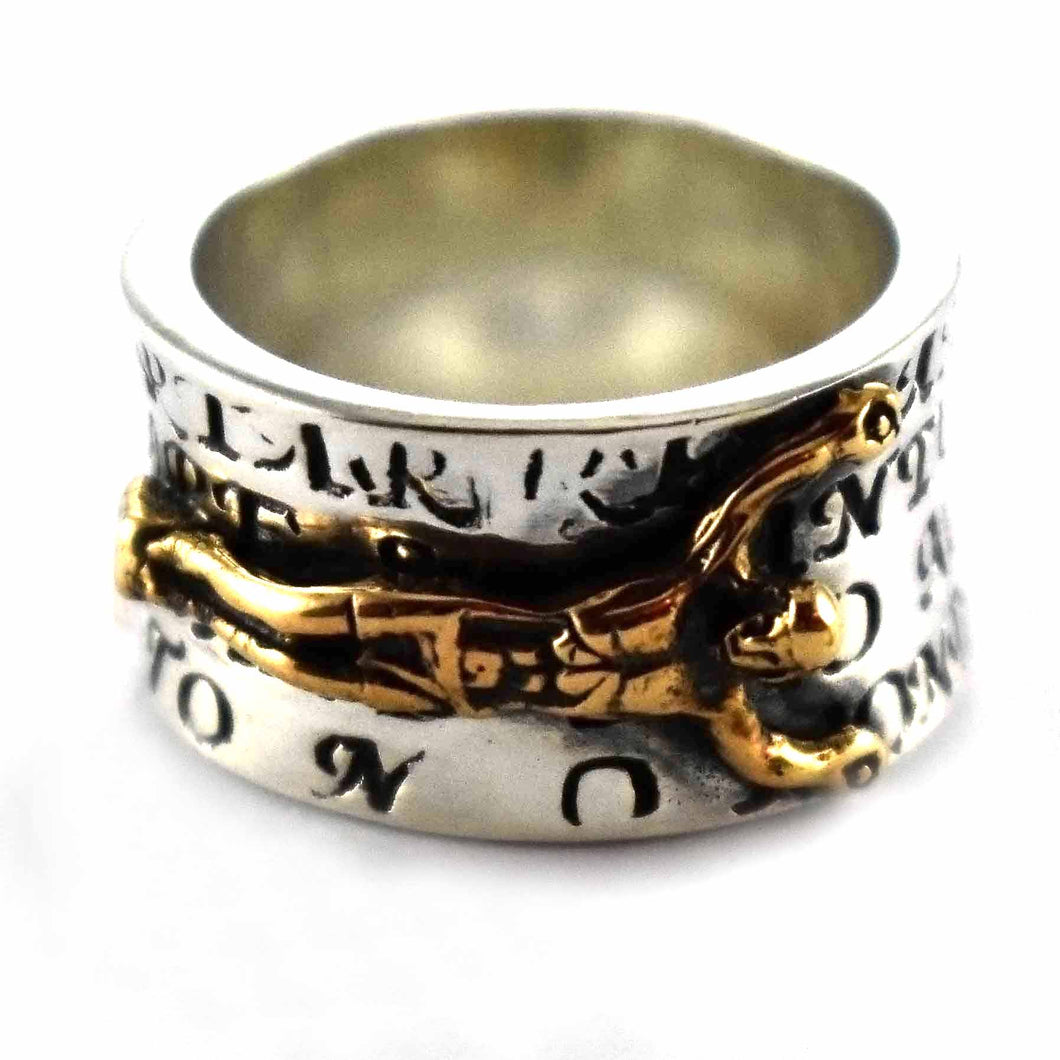 Jesus with copper plating silver ring