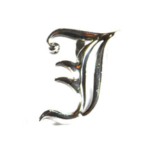 J old english fonts silver pendant