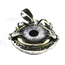 Kirin craft purple eye silver pendant