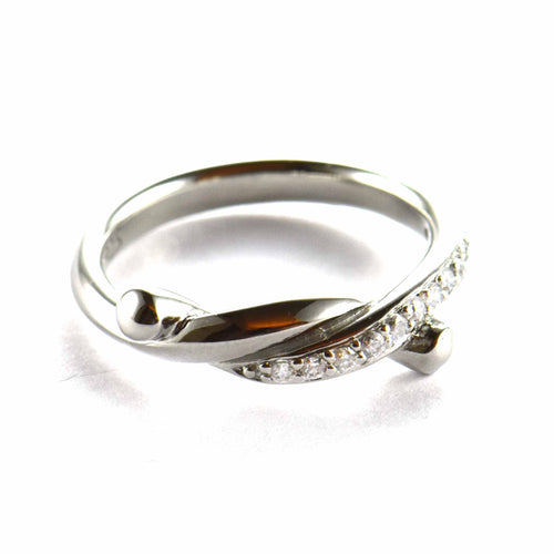 Knot silver ring