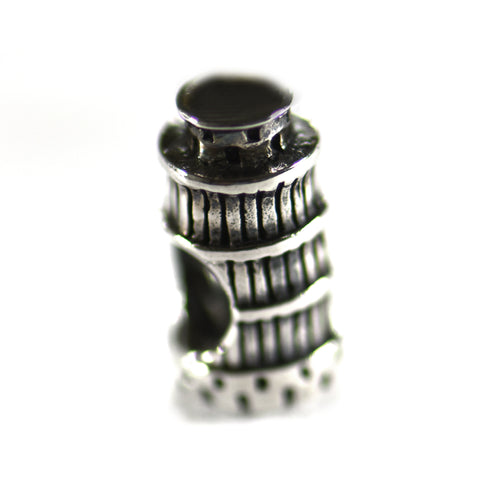 Leaning Tower of Pisa silver beads