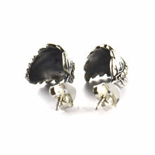 Leaves silver earring with marcasite