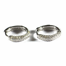 Little circle silver earring with small CZ